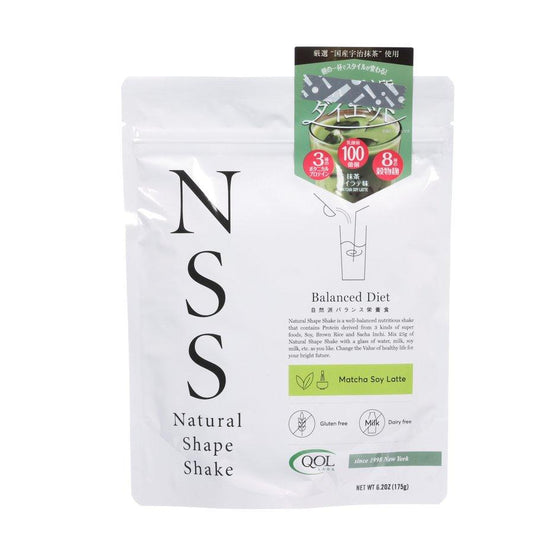 QOL LABS Natural Shape Shake Powder - Matcha Soy Latte  (175g)