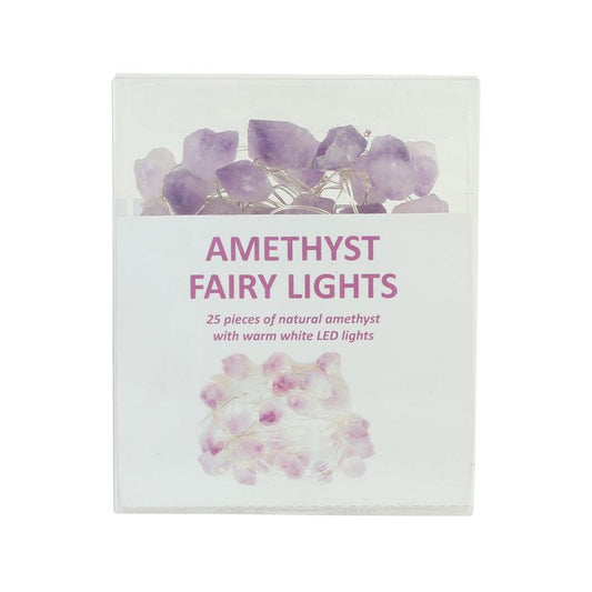 TRENDECOR 25 LED Natural Amethyst Fairy Lights - Warm - LOG-ON