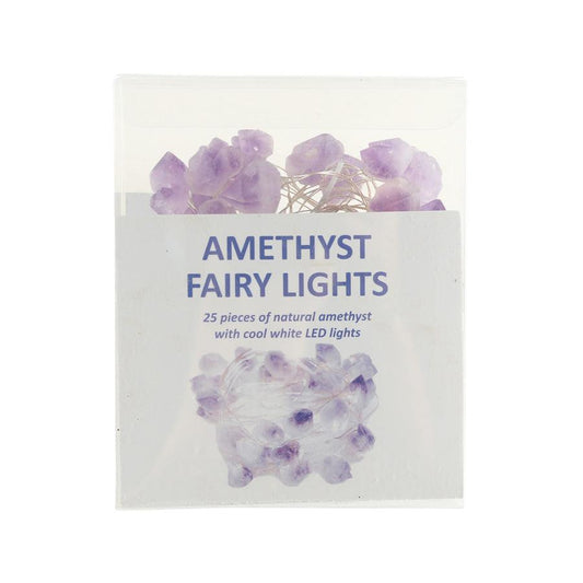 TRENDECOR 25 LED Natural Amethyst Fairy Lights - Cool - LOG-ON