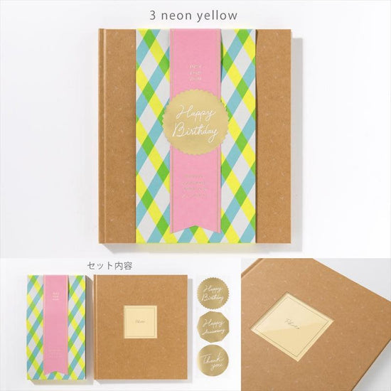 IROHA Gift Wrapping Album L - Neon Yellow - LOG-ON