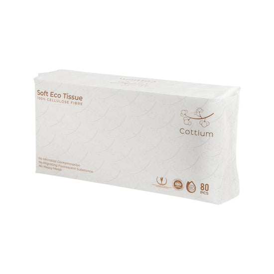 COTTIUM Soft Eco Tissue (80pcs)  (80pcs) - LOG-ON