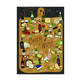 CHRONICLE BOOKS Jigsaw Puz 500pc Cheese + Wine - LOG-ON