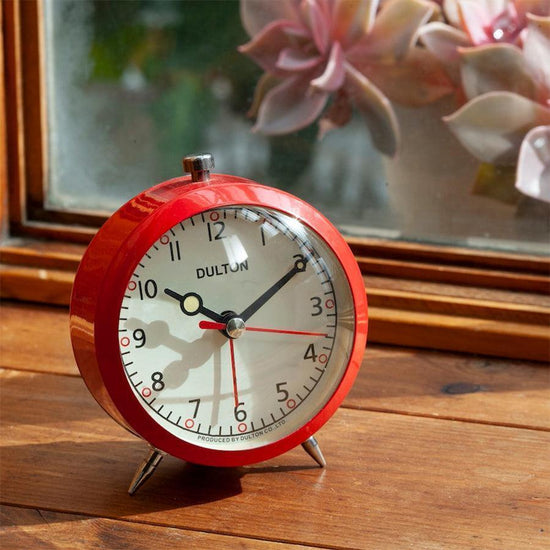 DULTON Quartz Alarm Clock (Red)  (300g) - LOG-ON