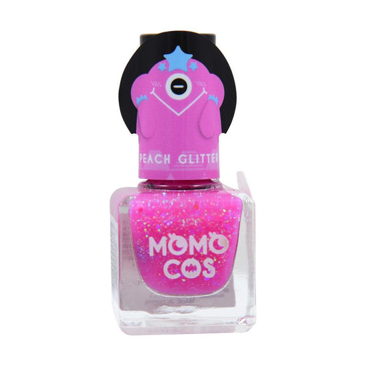 BEAUTY WORLD MOMO COS Peel Off Manicure - Peach Glitter  (6mL)