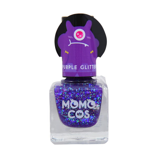 BEAUTY WORLD MOMO COS Peel Off Manicure - Purple Glitter (6mL) - LOG-ON