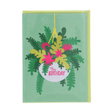 ROCK SCISSOR PAPER Birthday Card - Hanging Plant - LOG-ON