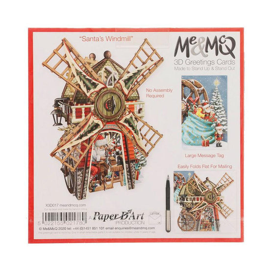ME&MCQ Xmas Card Pop Up - Santa's Windmill - LOG-ON