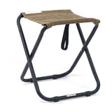 POST GENERAL Waxed Canvas Compact Stool Brown (810) - LOG-ON