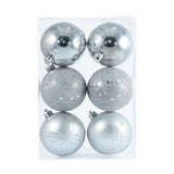 INGE Goodz Ornament Ball Silver 6pcs 8cm - LOG-ON
