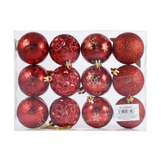 INGE Goodz Ornament Ball Red 12pcs 6cm - LOG-ON