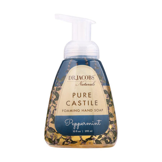 DR. JACOBS Pure Castile Foaming Hand Soap-Peppermint  (10 OZ)