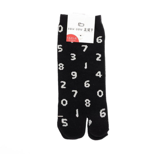 SOUSOU Tabi Socks (Low-Cut) SO-SU-U Black X White - LOG-ON