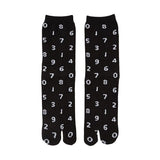 SOUSOU Tabi Socks (Mid-Calf) SO-SU-U Black X White - LOG-ON