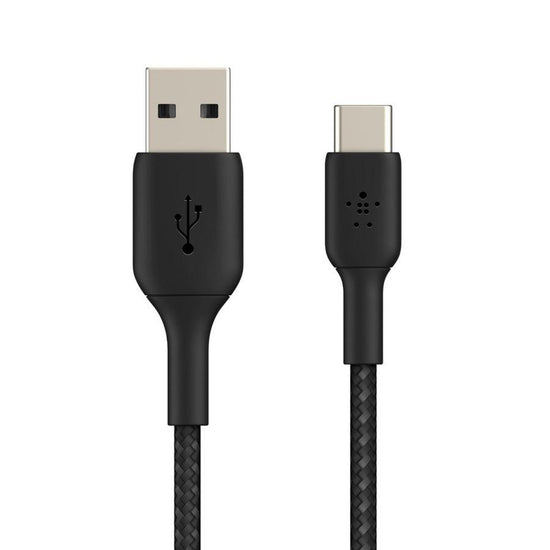 BELKIN Braided USB-A to USB-C 2M Cable Black - LOG-ON