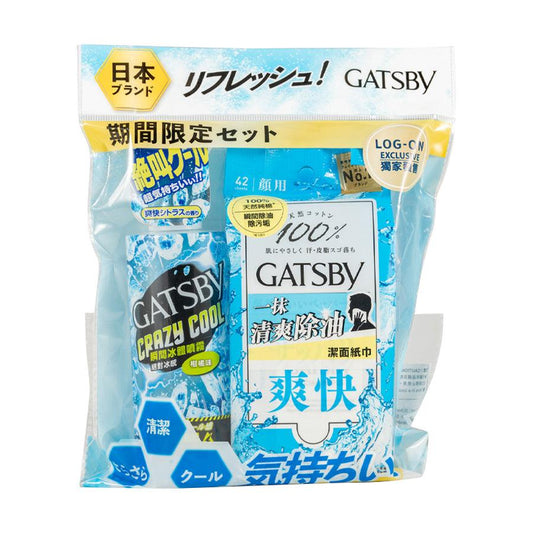 GATSBY F.Paper 42P+Crazy Cool B.Water Citrus  (170ML+42PCS)