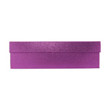 YUCCA Metallic Retangular Box Purple 395X300X120mm - LOG-ON
