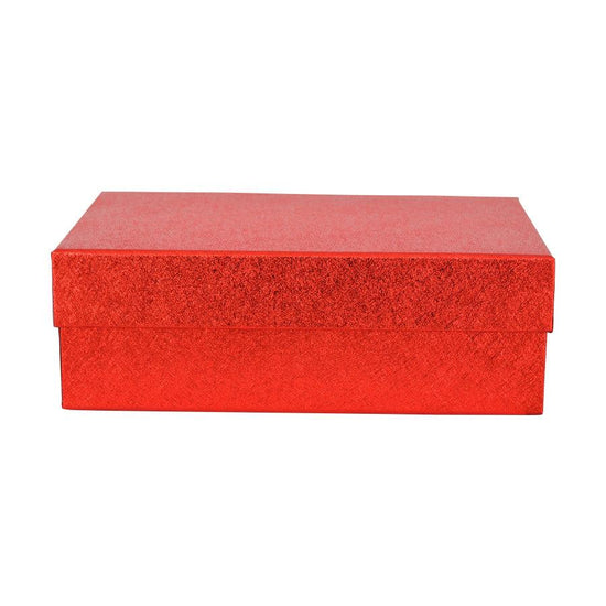 YUCCA Metallic Retangular Box Red 305X220X100mm - LOG-ON