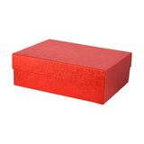 YUCCA Metallic Retangular Box Red 305X220X100mm - LOG-ON