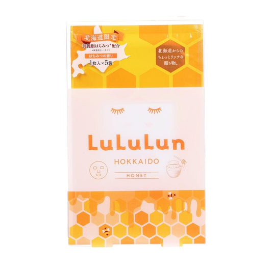 LULULUN Premium Face Mask Hokkiado Honey 5 sheets (150ml) - LOG-ON