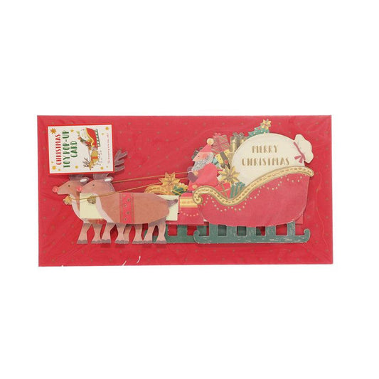 GREETING LIFE Xmas Card Pop Up - Reindeer (30g) - LOG-ON