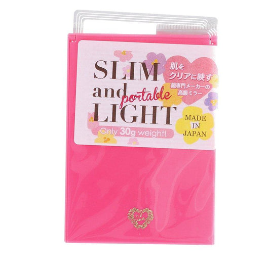 YAMAMURA Slim Compact Mirror Heart Pink