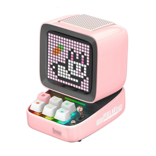 DIVOOM DITOO Pro The Retro Pixel Art Portable Speaker (Pink)