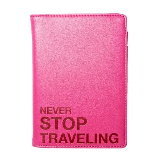 SMART GO Smartgo PU Leather Passport Holder Pink - LOG-ON