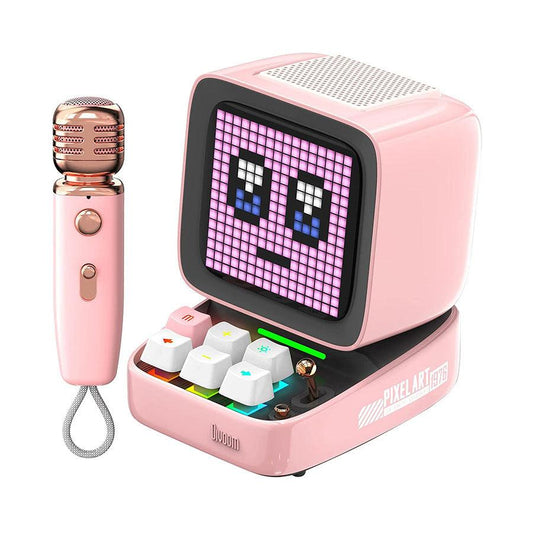 DIVOOM Ditoo Mic Pixel Art Speaker With Microphone Pink - LOG-ON