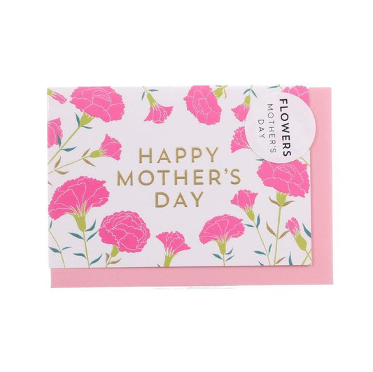 GREETING LIFE Mother's Day Card - Pink Flower (15g) - LOG-ON
