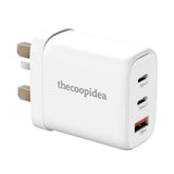 THECOOPIDEA Gan Block 65W 2C1A PD+QC Wall Charger White - LOG-ON