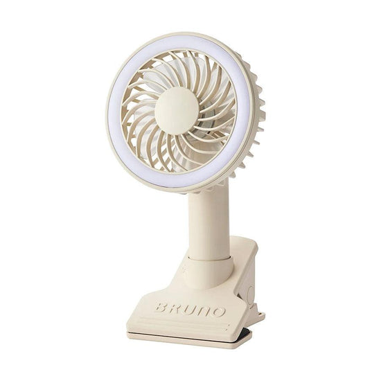 BRUNO Clip Fan With Light-Greige - LOG-ON