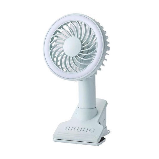 BRUNO Clip Fan With Light-Blue Gray - LOG-ON